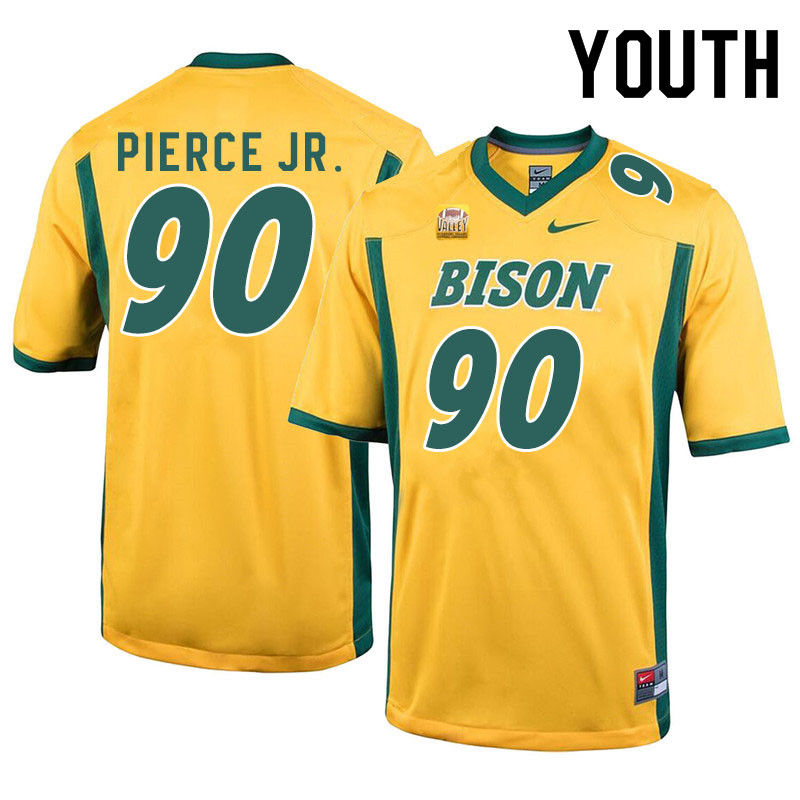 Youth #90 Tony Pierce Jr. North Dakota State Bison College Football Jerseys Sale-Yellow